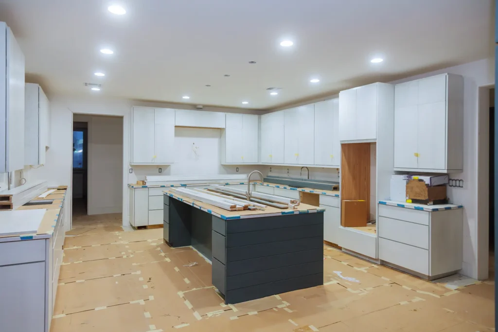 How much should a 10x10 kitchen remodel cost - A picture of a undergoing kitchen remodel in New Orleans 
