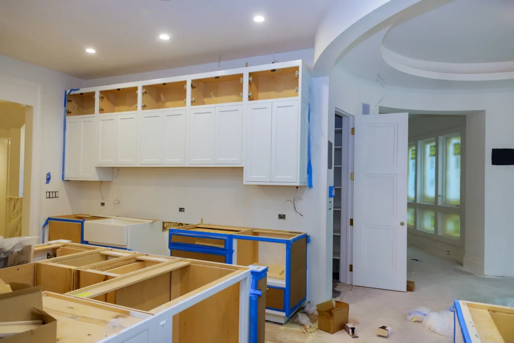 When remodeling a kitchen what steps come first - image of an in progress kitchen remodel
