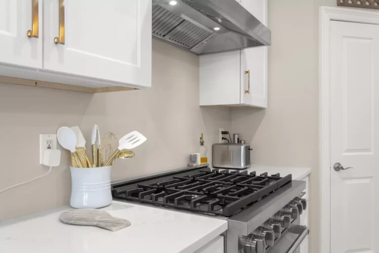 gas range and vent hood