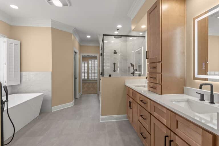 completed master bathroom renovation
