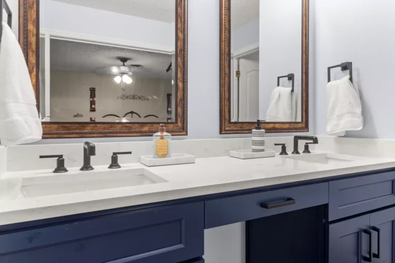 new dual sink vanity area