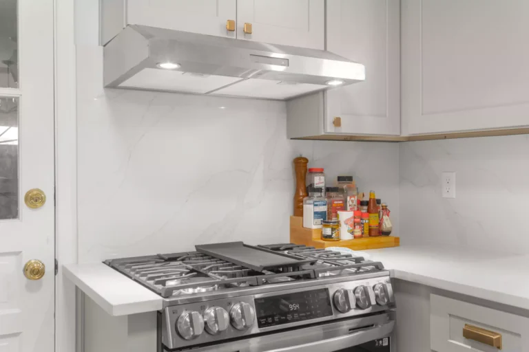 kitchen stove and vent hood