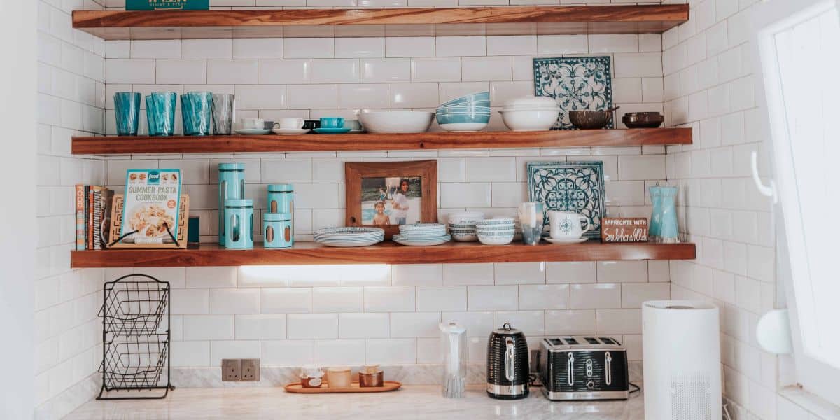 kitchen open shelving